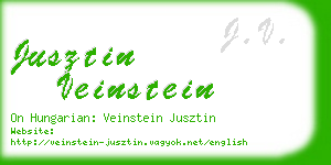 jusztin veinstein business card